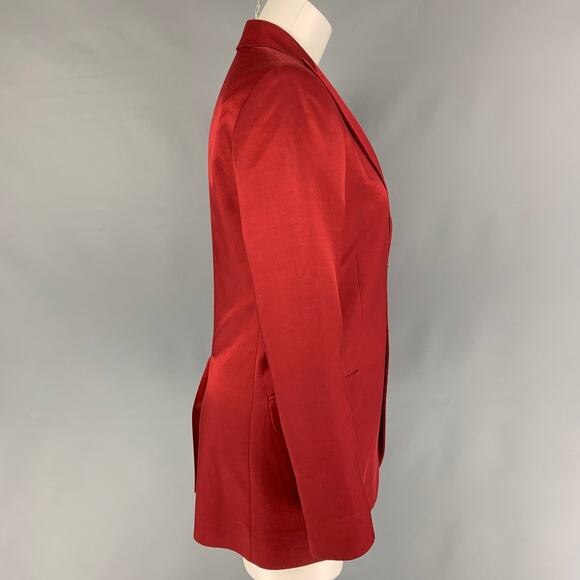 ACNE STUDIOS Size 0 Burgundy Viscose Blend Jacket Blazer - Picture 2 of 7